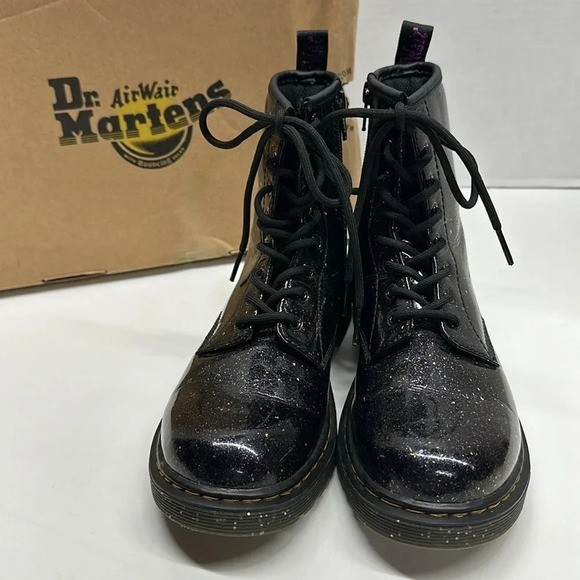 Dr Martens Docs Boots Lace Up Combat Shoes Cosmic Glitter Purple Women's Size 6 - Picture 5 of 15